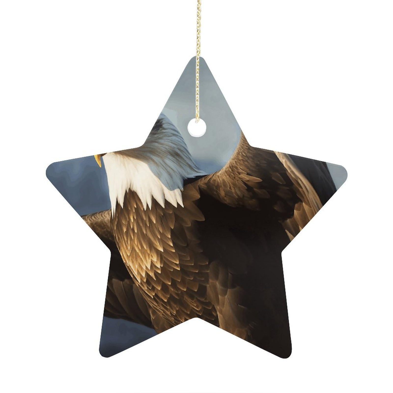 Fodpand Women's Style Eagle Ornament With String, Keepsake Hanging Decorations,Ceramic Ornaments For Men Indoor Home Holiday Party Gifts