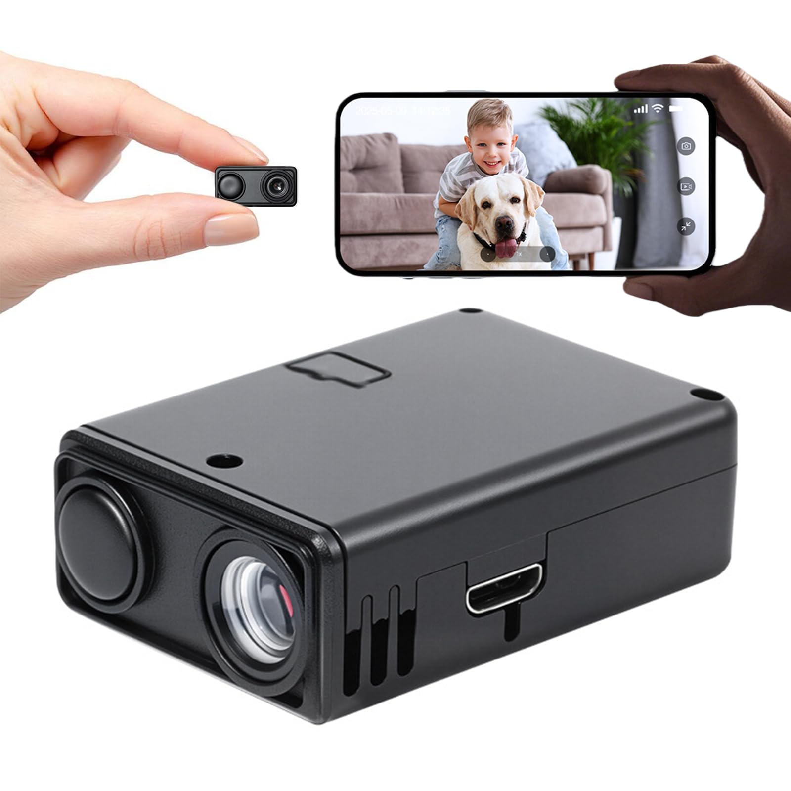 Mała kamera wideo 4K WiFi z wykrywaniem ruchu, mini kamera monitorująca, zdalne sterowanie aplikacją do nadzoru wewnętrznego