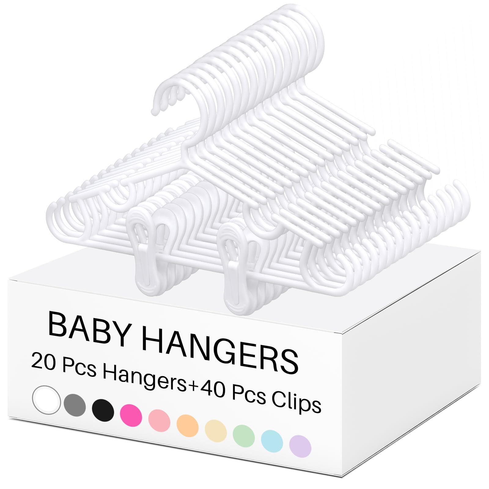 Photo 1 of Hsei Baby Hangers with Clips (60 Pack)