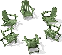 Vista 41 de SERWALL Silla Adirondack con portavasos – Juego de 2 sillas Adirondack compuestas para exteriores de polietileno de alta densidad para todo
