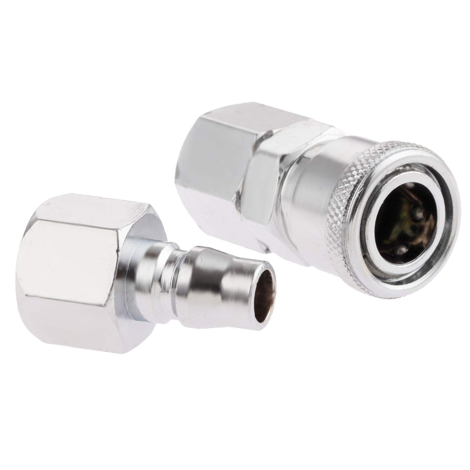 2Pcs Pneumatic Parts Euro Air Line Hose Compressor Connector Quick Release 3/8" BSP Female Thread Coupler Connector Fitting DUO ER