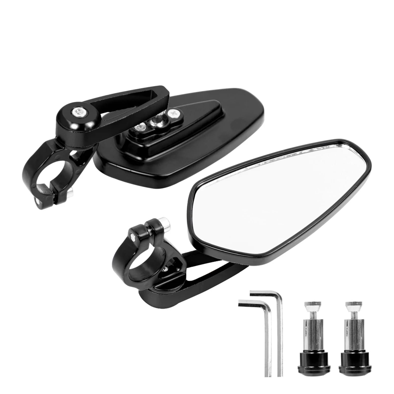 Specchietto retrovisore for Manubrio della Bicicletta, Regolabile, Girevole, di Sicurezza, Compatibile con Monopattino Elettrico Kaabo Mantis King GT/PRO(Gold)