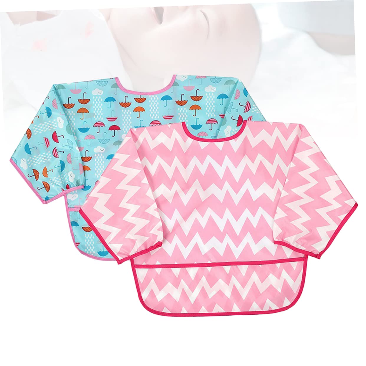 BESTonZON 2stücke Wasserdichte Langarm-babyschürze Für Malen Und Kochen Essschürze Für Junge Mädchen Wiederverwendbar Und Leicht Zu Reinigen