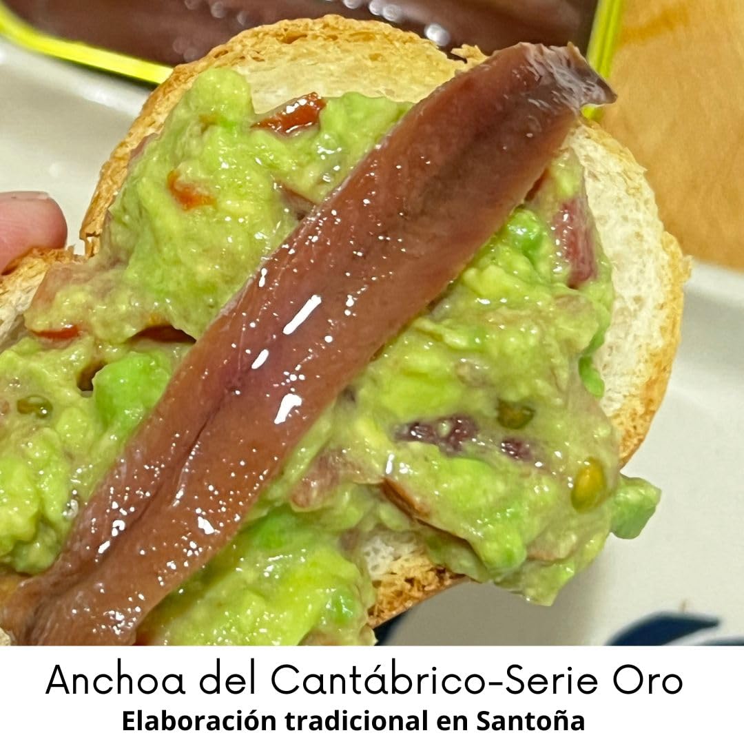 Anchoas del Cantábrico en Aceite de Oliva Serie Oro 14/16 – Pack 3 Latas – Anchoas de Santoña Gourmet