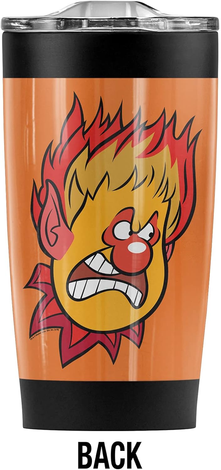 The Year Without a Santa Claus Heat Miser Stainless Steel Tumbler 20 oz Coffee Travel Mug/Cup, Vacuum Insulated & Double Wall with Leakproof Sliding Lid | Great for Hot Drinks and Cold Beverages