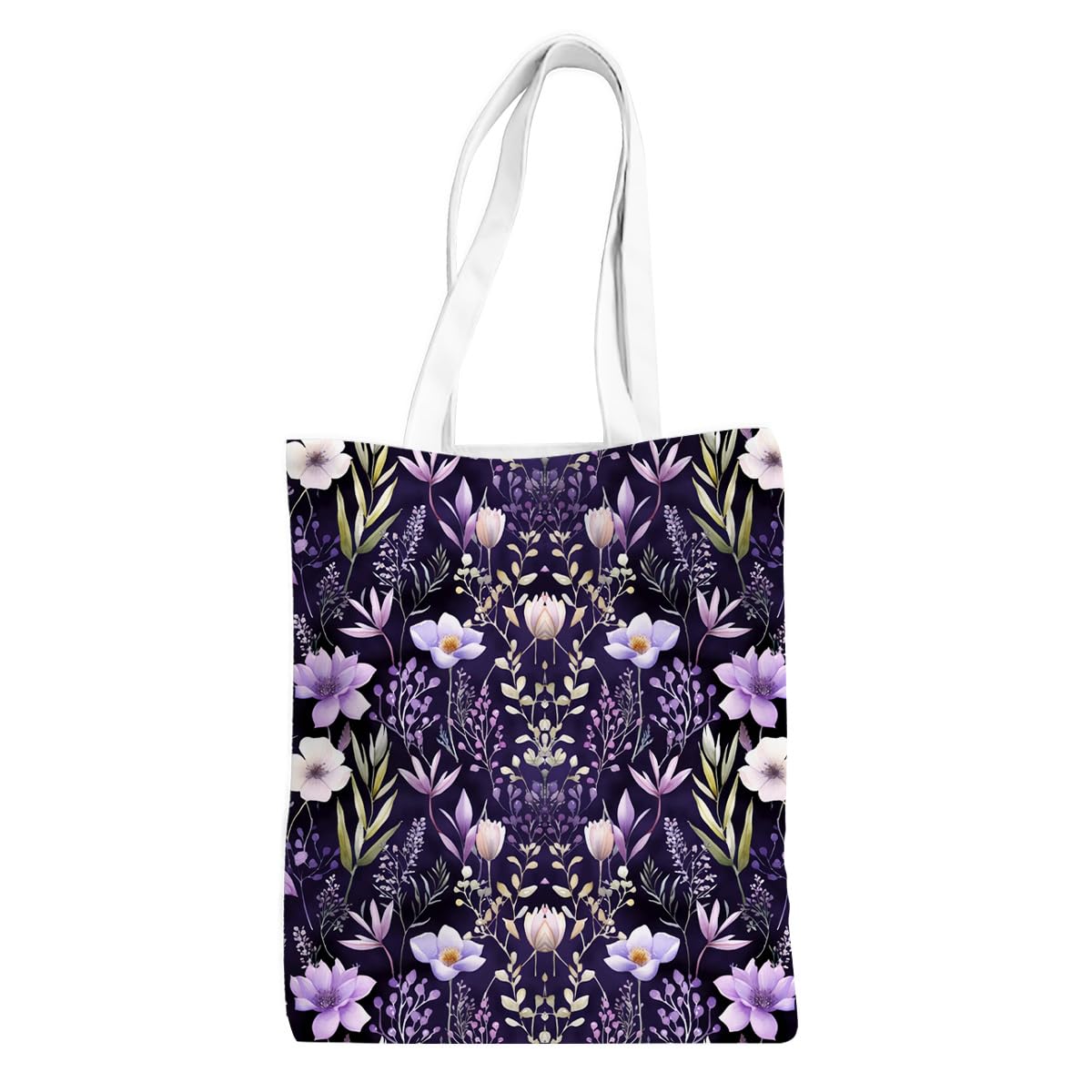 Retro Flower Tote Bag for Women Reusable Beach Grocery Shopping Bag Appreciation Christmas Birthday Gifts