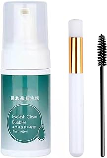 Lash Shampoo for Lash Extensions, Lash Extension Cleanser, Eyelash Cleanser for Extensions with Brushes, Eyelash Extension Shampoo for Eyelashes Extension Remover, Salon & Home Use
