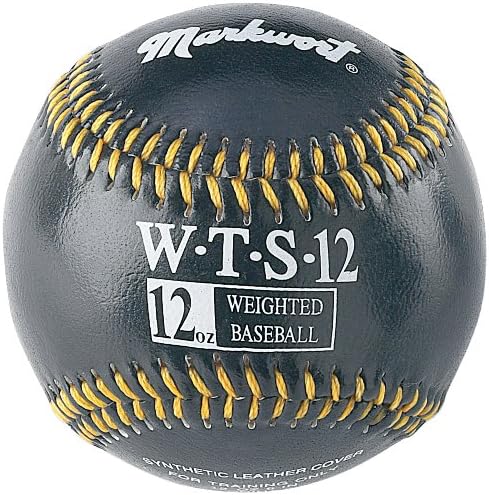 Markwort Synthetic Cover Weighted Baseball, Black, 12 oz