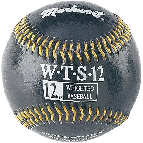 Markwort Synthetic Cover Weighted Baseball, Black, 12 oz Cover