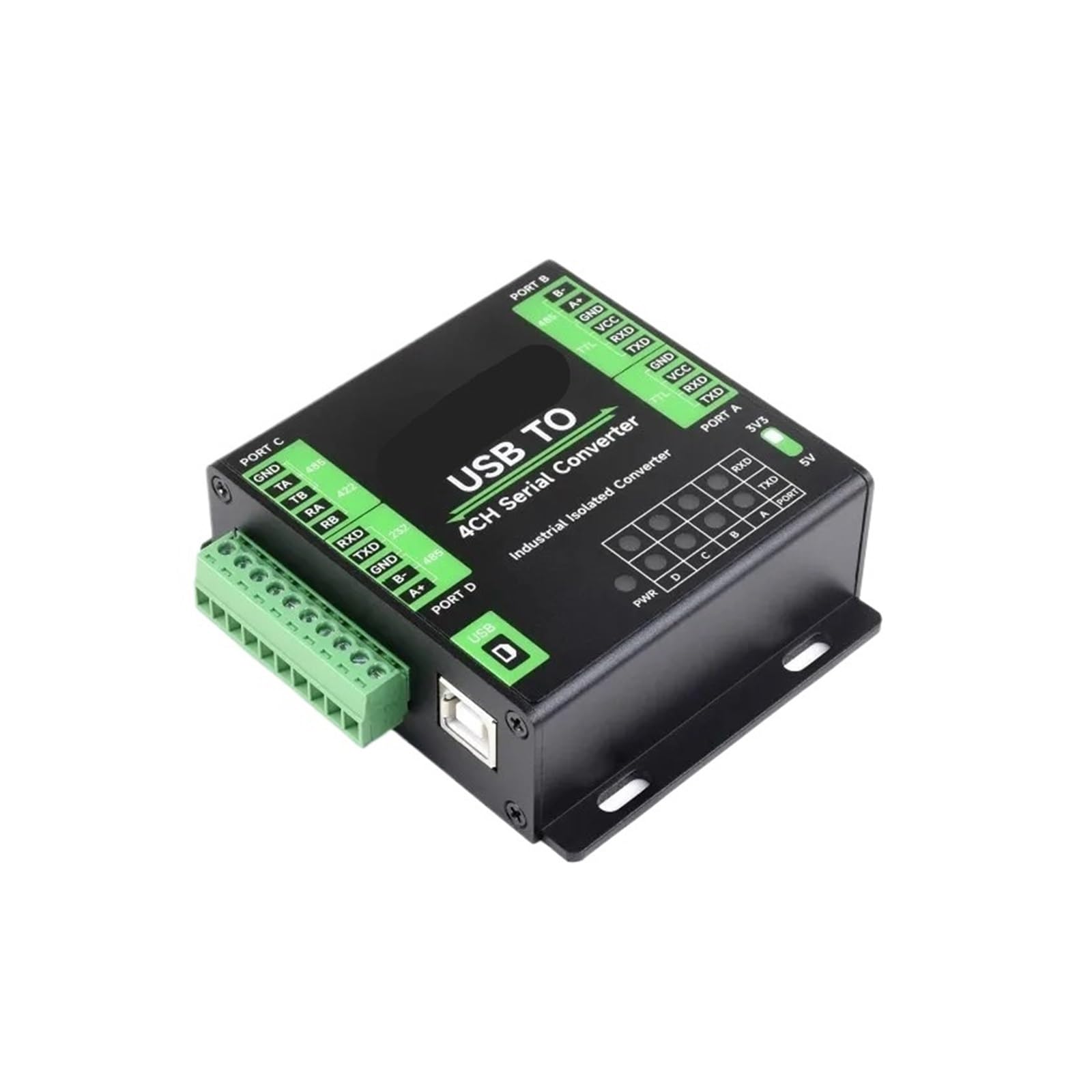 Convertisseur USB Industriel vers série 4 canaux, Puce FT4232HL, Compatible USB vers RS232/485/422/TTL