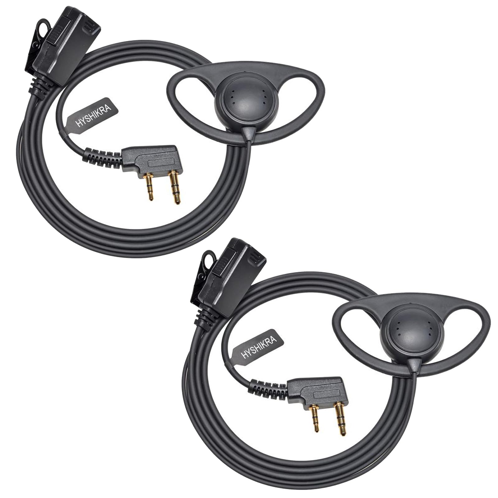 Walkie Talkie Auricular con micrófono, 2 Pines con PTT, Compatible con Kenwood eSnic Retevis Baofeng UV-5R Radio Ear Piece para guardaespaldas de Seguridad (Forma de G, 1 Piezas) — view 18