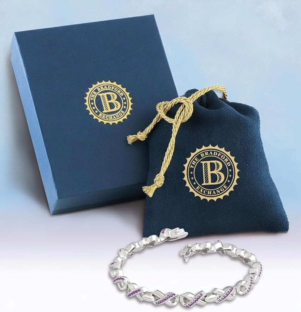 The Bradford Exchange Ribbons of Support Alzheimer's Awareness Bracelet 8-inches