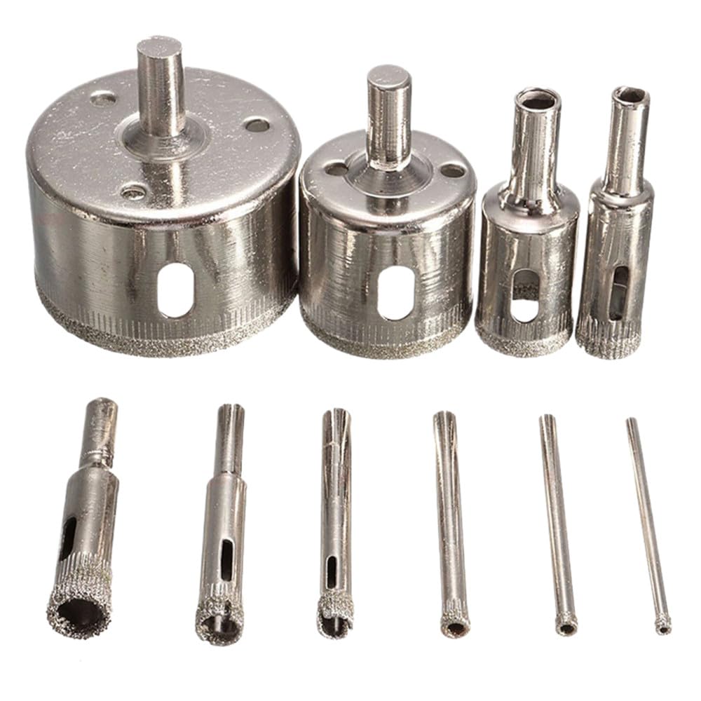 Juego de brocas de cerámica con revestimiento de diamante, 10 Uds., 3mm-50mm, 10 Uds.