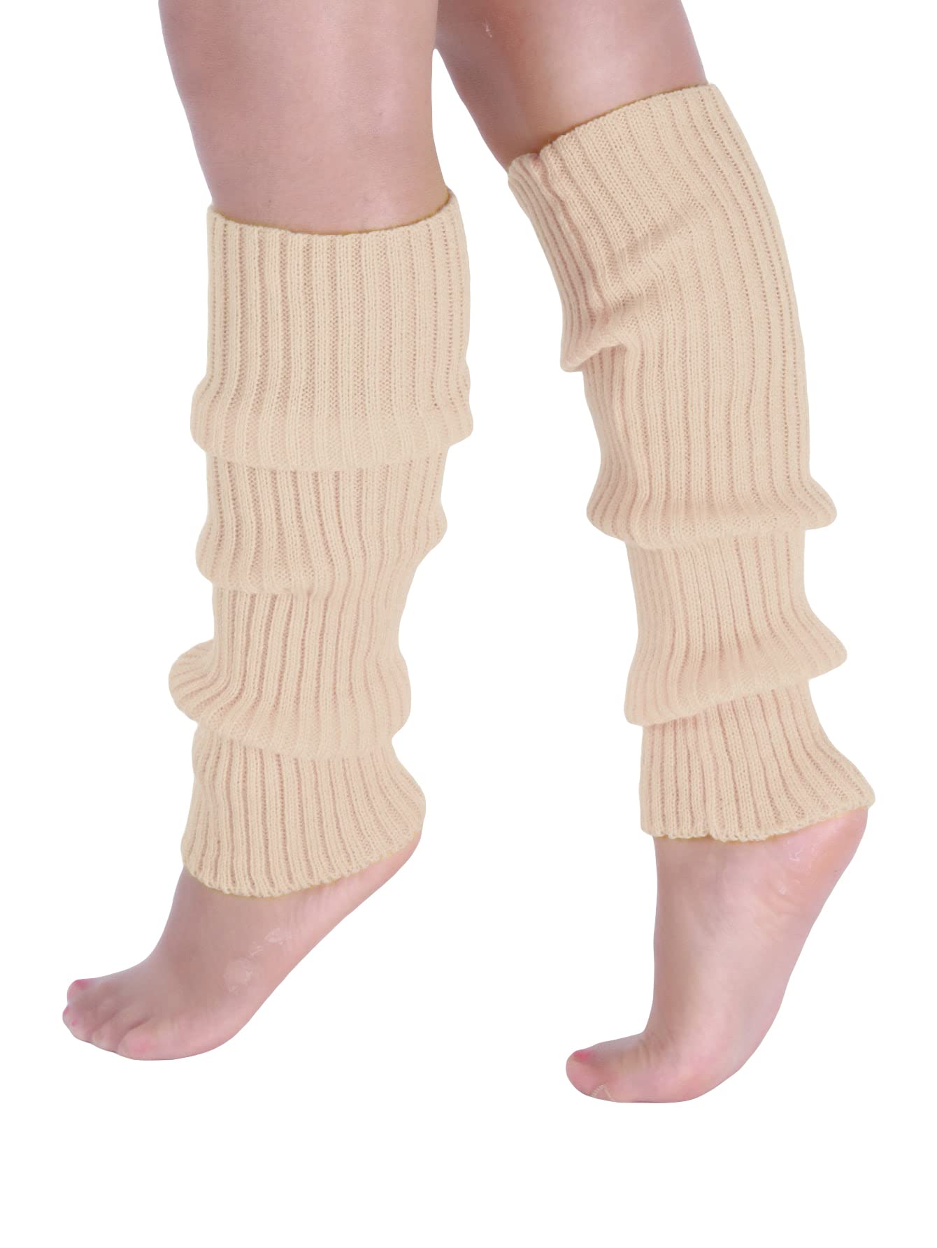 Milumia Womens Ribbed Knit Leg Warmers Y2K 80s Boot Long Socks