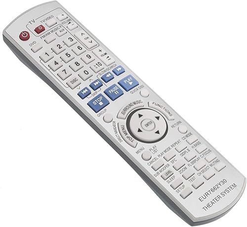 EUR7662Y30 - Control remoto de repuesto para receptor de DVD Panasonic Sistema estéreo de cine en casa SA-HT740 SA-HT743 SA-HT940 SA-HT744 SA-HT740P