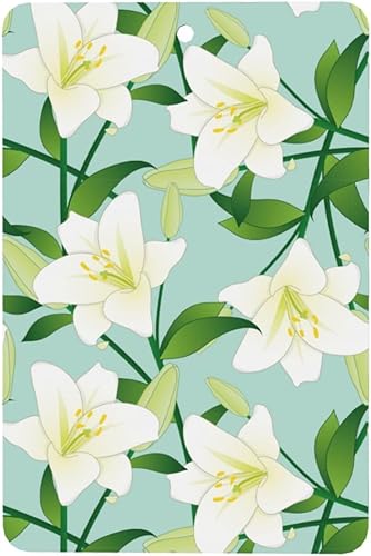 Giglio bianco sul fondo della menta Ambientadores de coche lindos colgantes para coche, decoración de coche, ambientadores de coche para hombres y