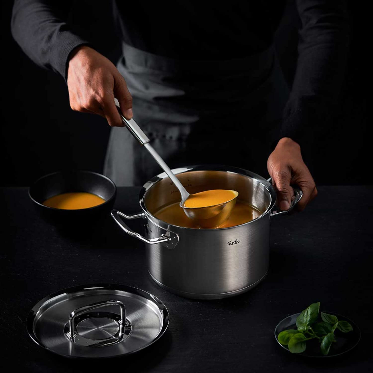 Fissler Original-Profi Collection, Pentola in Acciaio Inox Diametro 20 cm, 3.9 L, Incluso Coperchio in Vetro, Compatibile Induzione