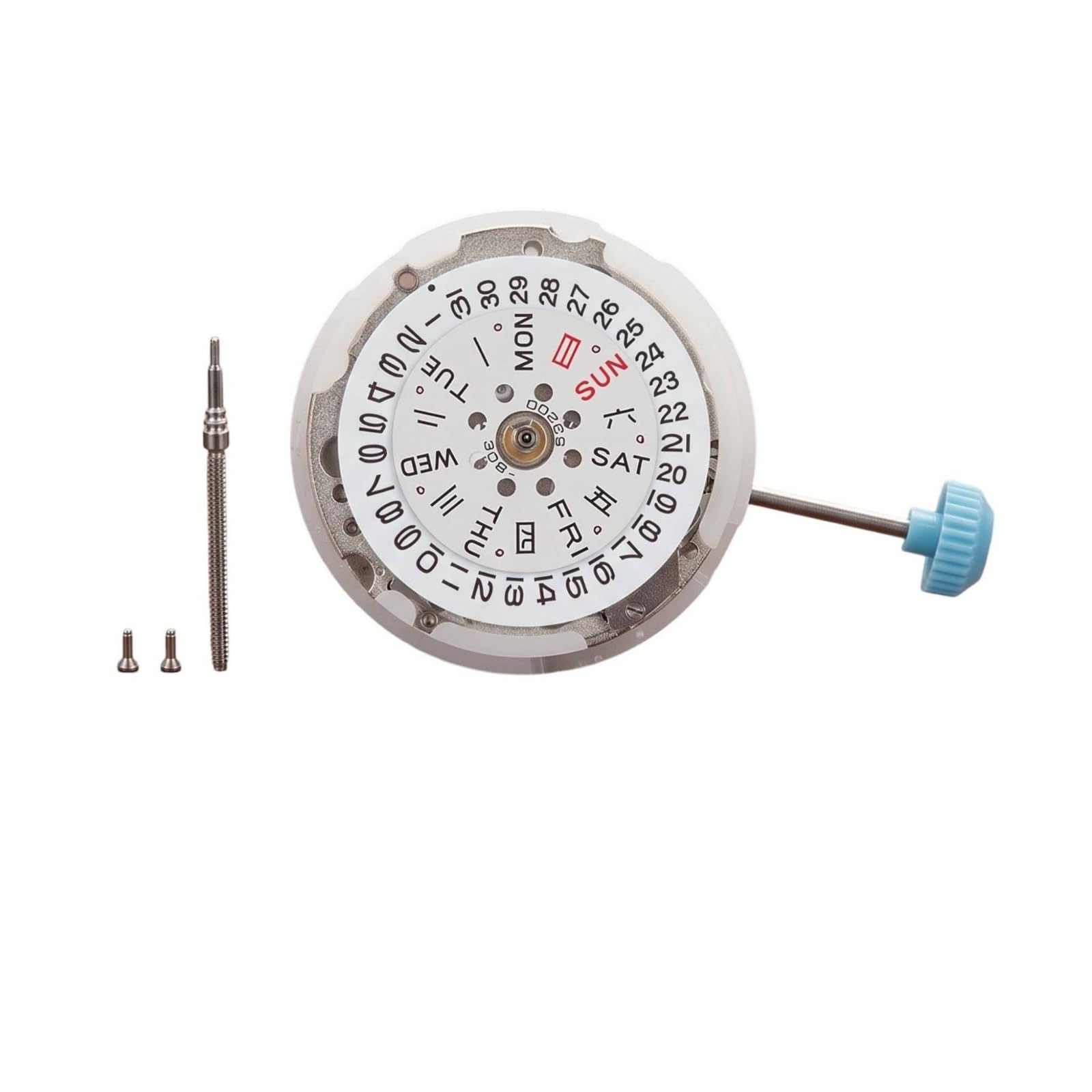 Movimiento de Reloj para Mujer con Mecanismo con Calendario Indicador de Día y Fecha Cifras en Bisel Tornillos de Fijación Adecuado para Sustitución Ajuste de Relojes