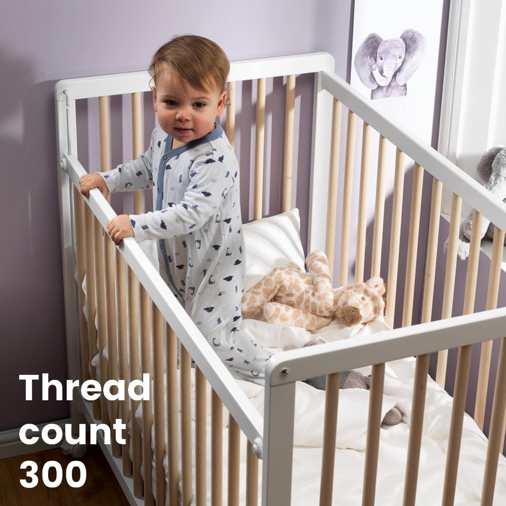 Paragon Microfibre 100% Bamboo Baby Bedding Set, 3 Piece Cot Set Includes Duvet Cover, Pillowcase & Fitted Sheet, Organic - Image 4