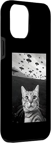 Miniatura 3 de iPhone 13 Pro Max Cat Ufo Selfie Alien Ufo Funny Cat Selfie Con Ufos Case