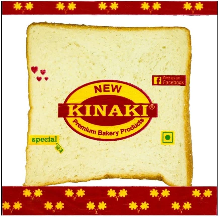 KINAKI Big Size Sandwich Bread, White, 1 Packet - 5 Slices.Freshly Baked.Direct From Factory to Your Home.