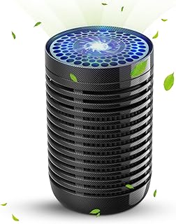Car Air Purifier, Mini Air Purifier for Car with True HEPA Filter Cleans Air, Eliminates Smoke & Odor, Small Travel Air Purifier for Office (Black)