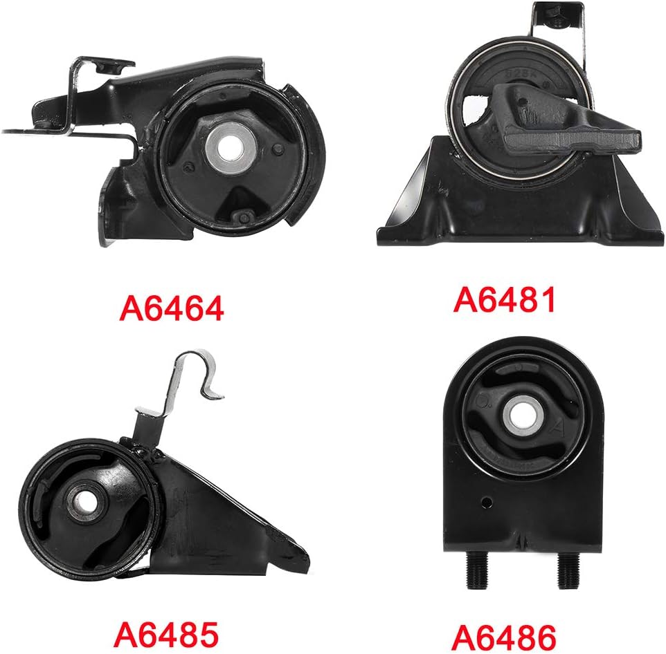 SCITOO Engine Motor Mount Transmission Mount Set Compatible with 2001-2003 for Mazda Protege,OE A6481 A6485 A6486 A6464