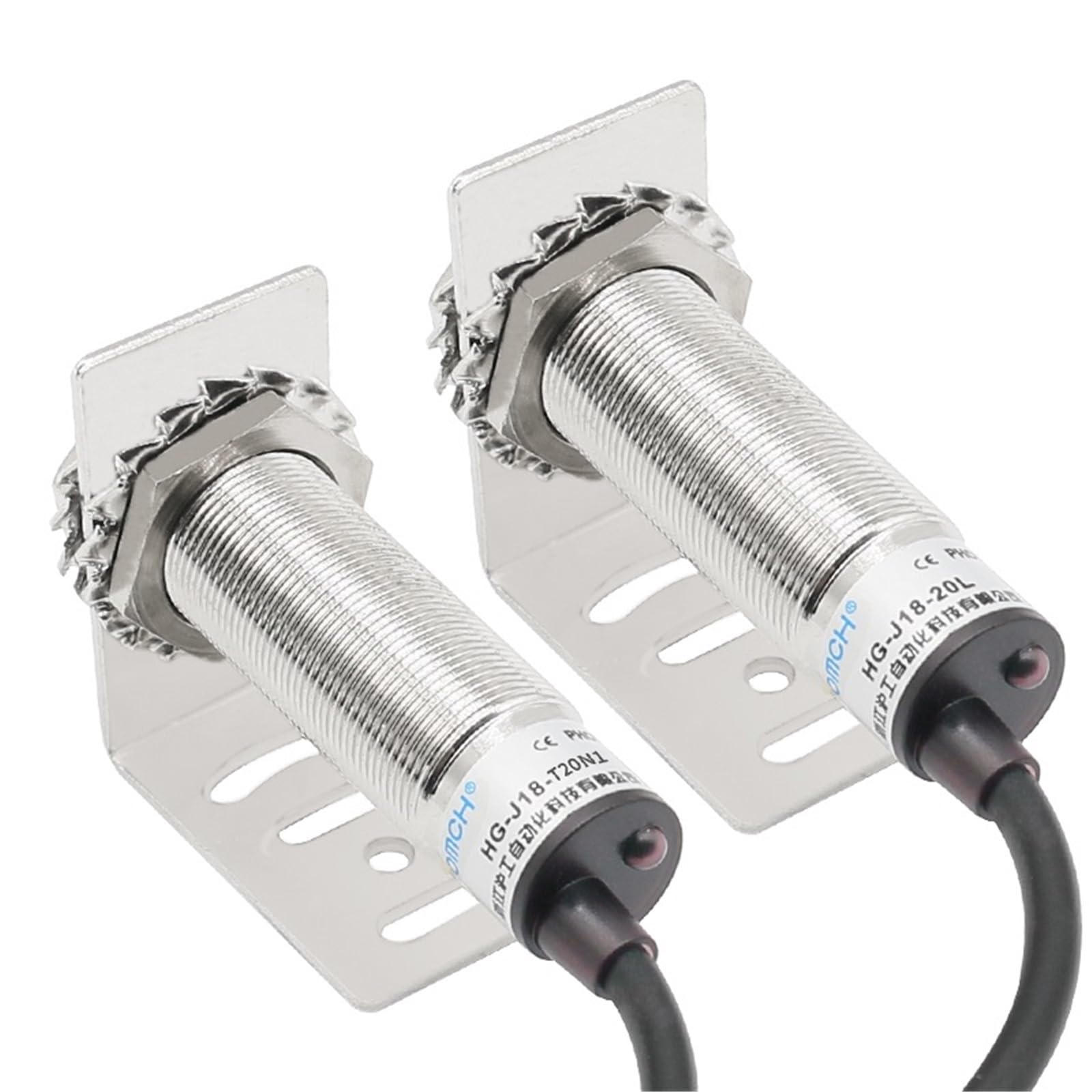 Sensor de haz pasante HG-J18-T20 con punto mínimo ajustable de 1mm y salida PNP NPN 6