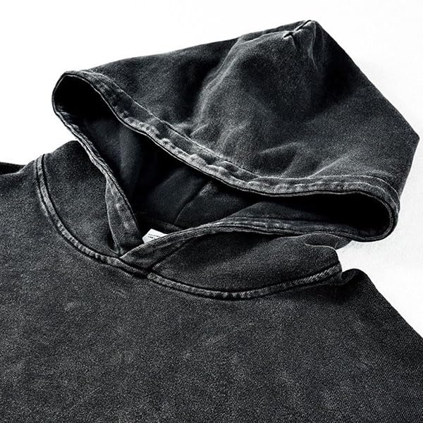 BNNNRNJA Unisex Anime Washed Hoodie Cosplay Costume Men Vintage Sweatshirts Long Sleeve Casual Hooded Pullover for Women: Black-b 3X-Large