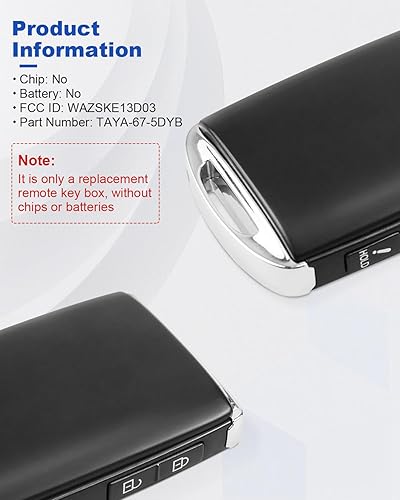Miniatura 3 de CX3 CX5 CX9 - Carcasa de repuesto para llavero sin llave para Mazda CX-3 CX-9 2020 2021 CX-5 2020 2021 2021 2021 2022 2023, repuesto para