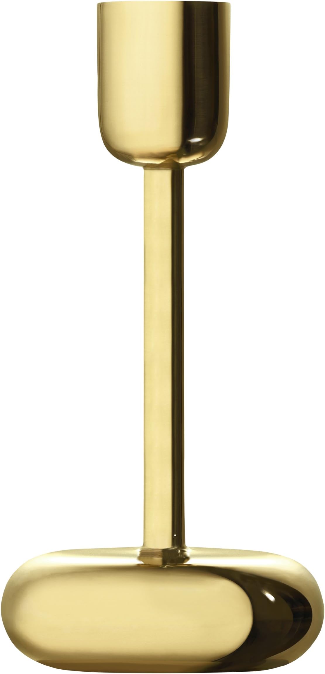 Iittala Nappula Candleholder, 7.25-Inch, Solid Brass
