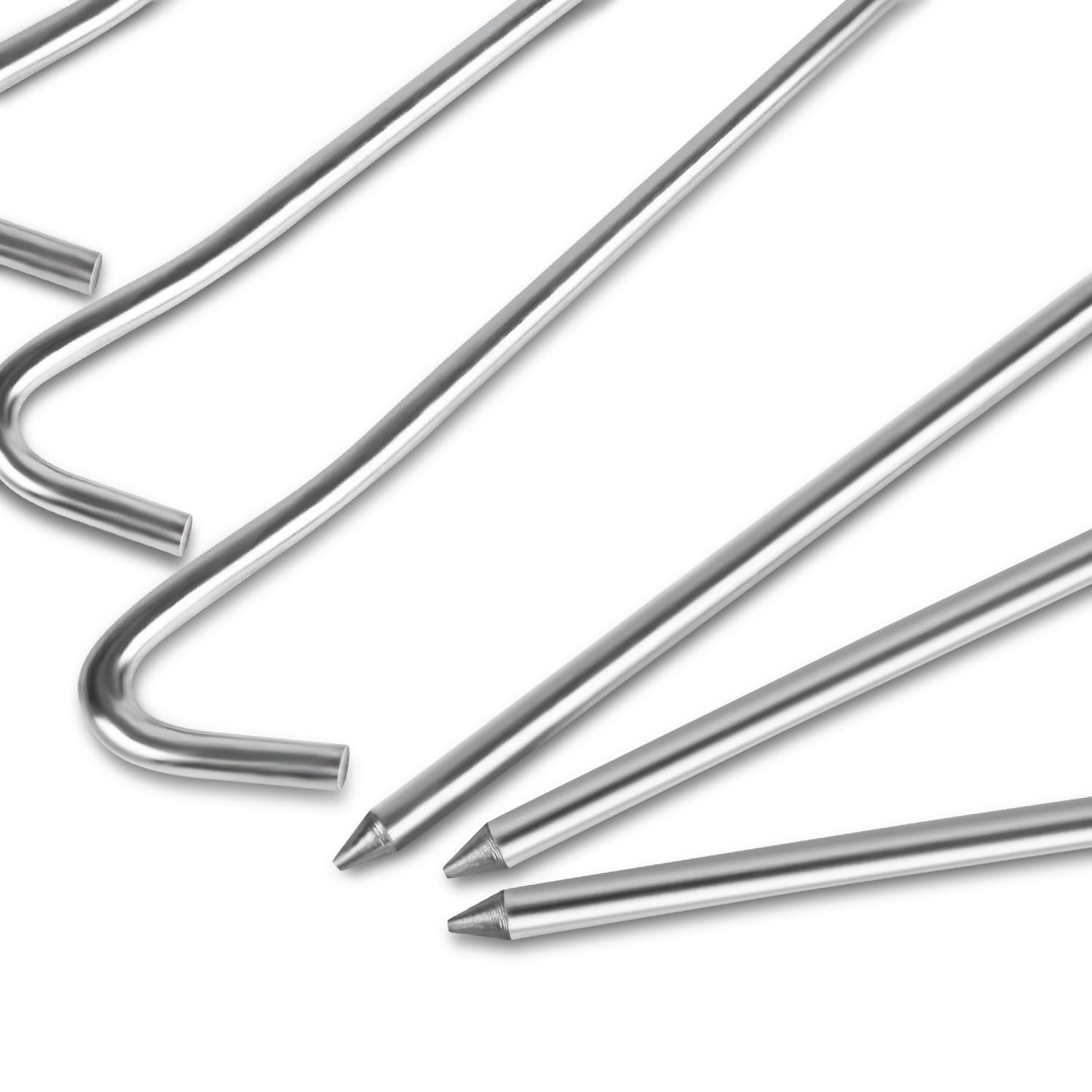 Kołki namiotowe 18 cm, wytrzymałe kołki kempingowe, ocynkowane metalowe śledzie do dekoracji zewnętrznych, 40 szt