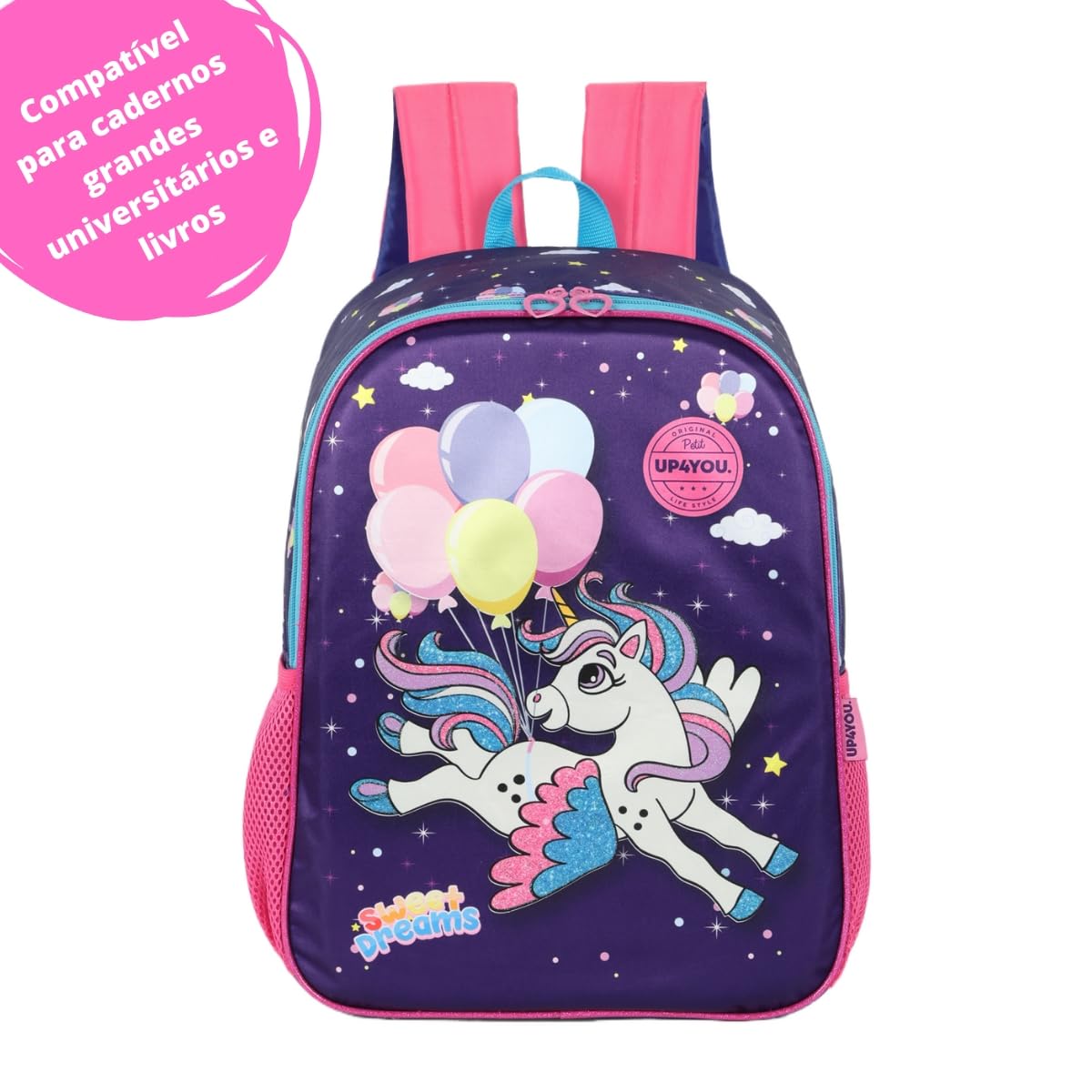 Kit Mochila Escolar Infantil Menina de Costas e Estojo Unicórnio Passeio Lazer Grande 16 Litros em promoção! Veja a oferta e mais achadinhos de Mochilas escolares 3 Hoje é o melhor dia para comprar Kit Mochila Escolar Infantil Menina de Costas e Estojo Unicórnio Passeio Lazer Grande 16 Litros com aquele preço maroto! Promoção! Aproveite a oferta! 3