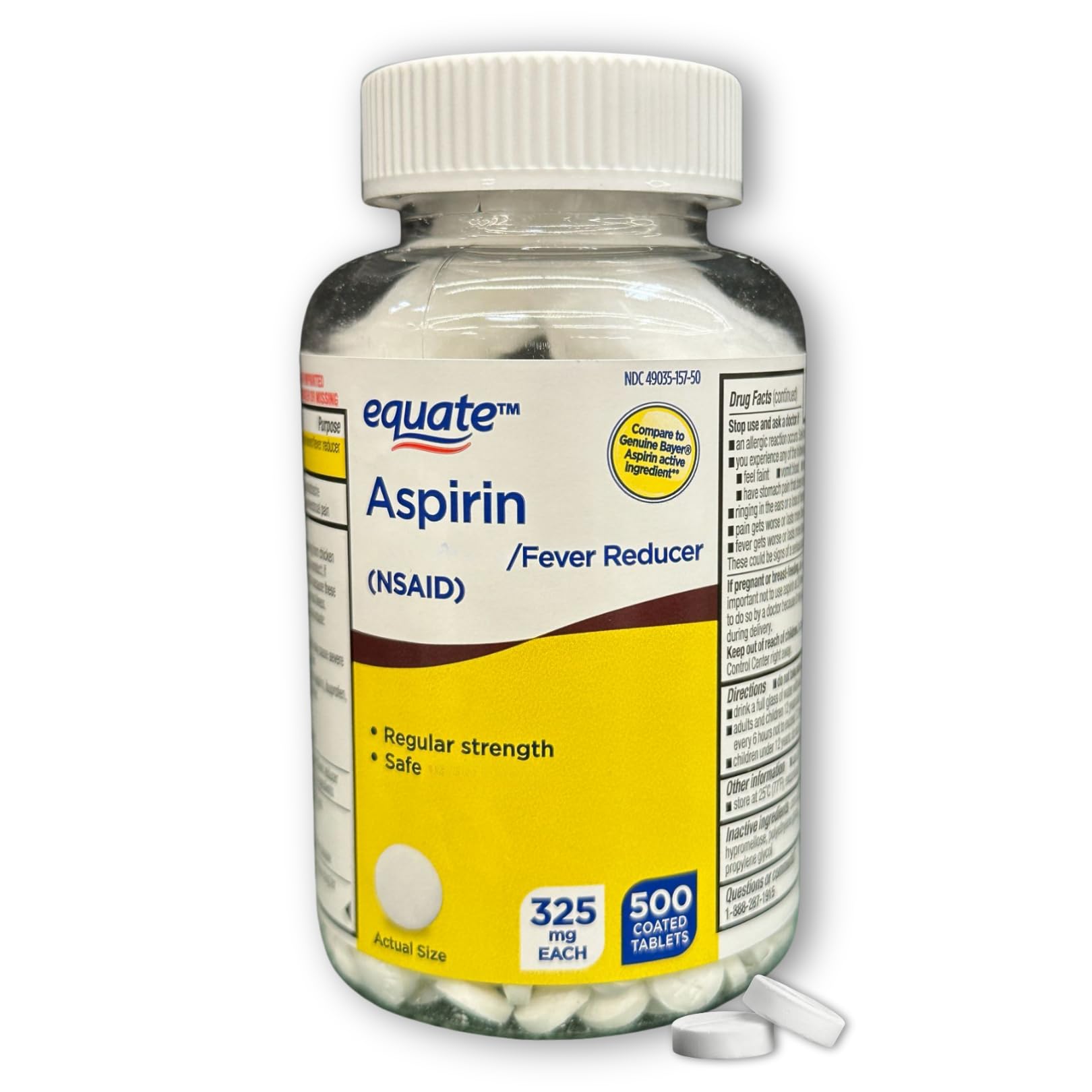 Coated Tablets 325mg, 500ct (Pack of 1)