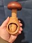 Mushroom & Toadstool Wooden Nutcracker Set – 2-Piece, Beech Wood, For Walnuts