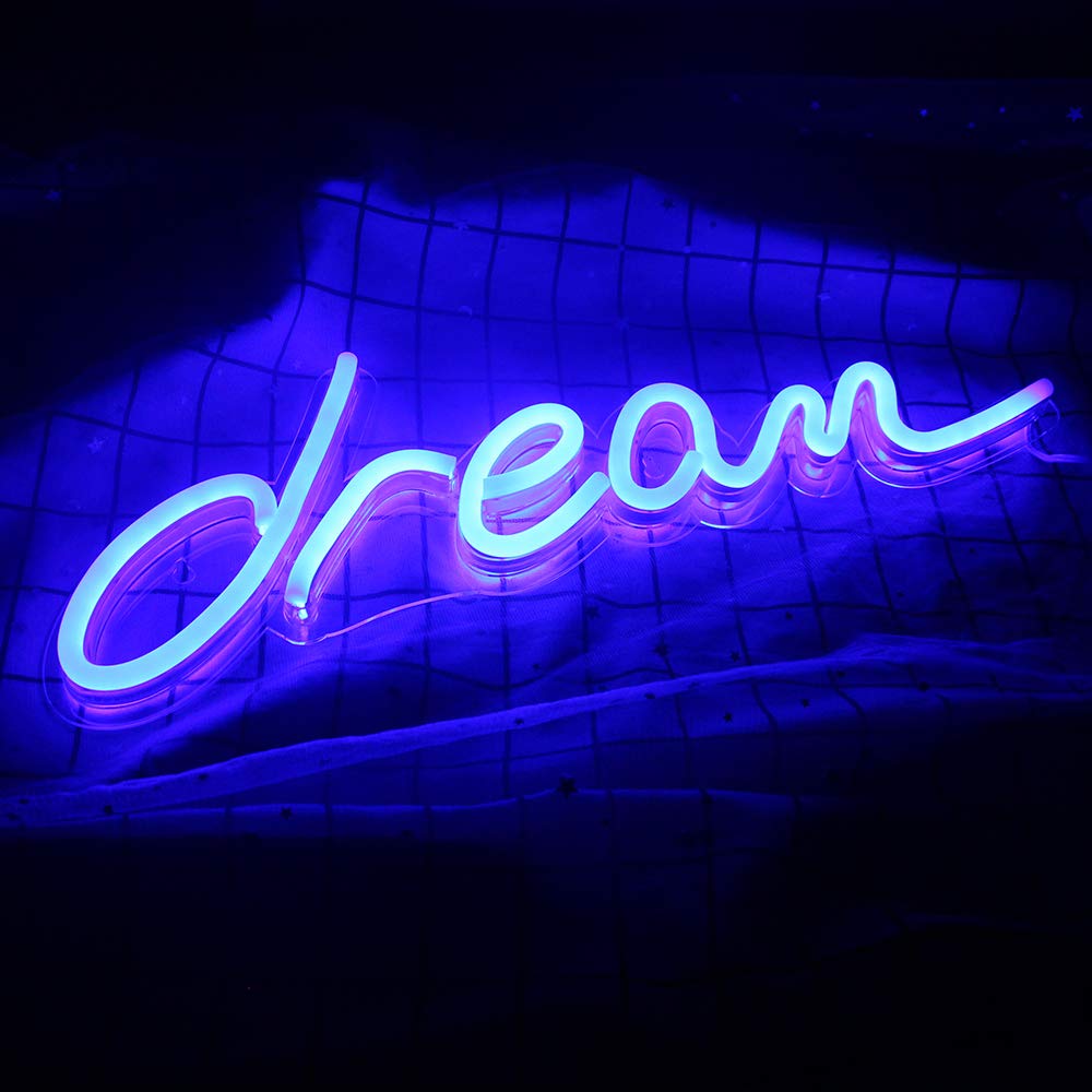 Dream Neon Night Lights for Room Decor (17.9in—6.2in) (Dream)