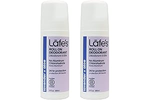 Natural 3 Ounce Aluminum Free Roll-On Deodorant Invigorating Lavender & Aloe (2 Pack)