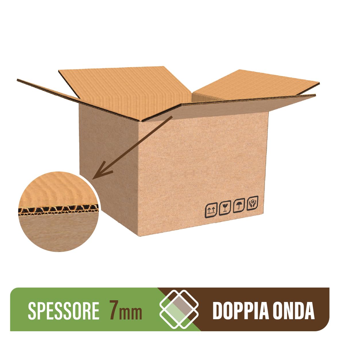 LA MIA SCATOLA - Scatole di Cartone Doppia Onda, 40x40x30 cm, Confezione da 15 Pezzi, Resistenti per Trasloco e Imballaggio FSC® MIX CERT. SGSCH-COC-090125