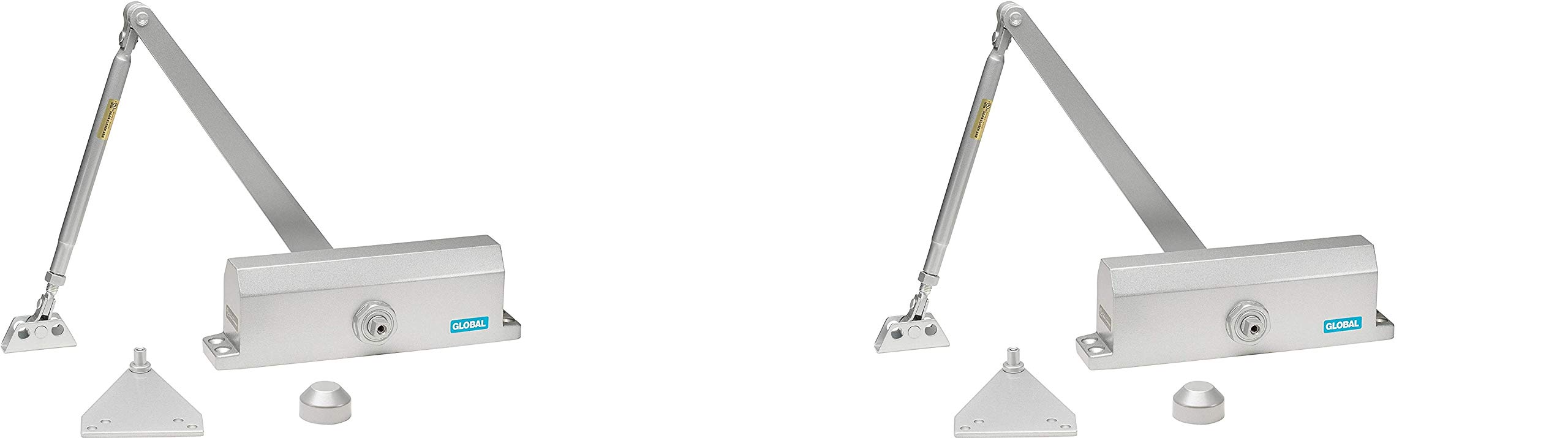 Commercial Door Closer in Aluminum Finish, with Parallel Arm Bracket - Size 4 - TC2204-PA-AL (2)