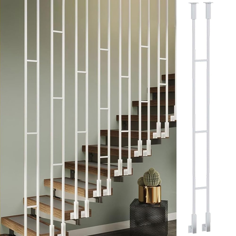 Balustres d'escalier en fer blanc 145cm pour rénovation mezzanine