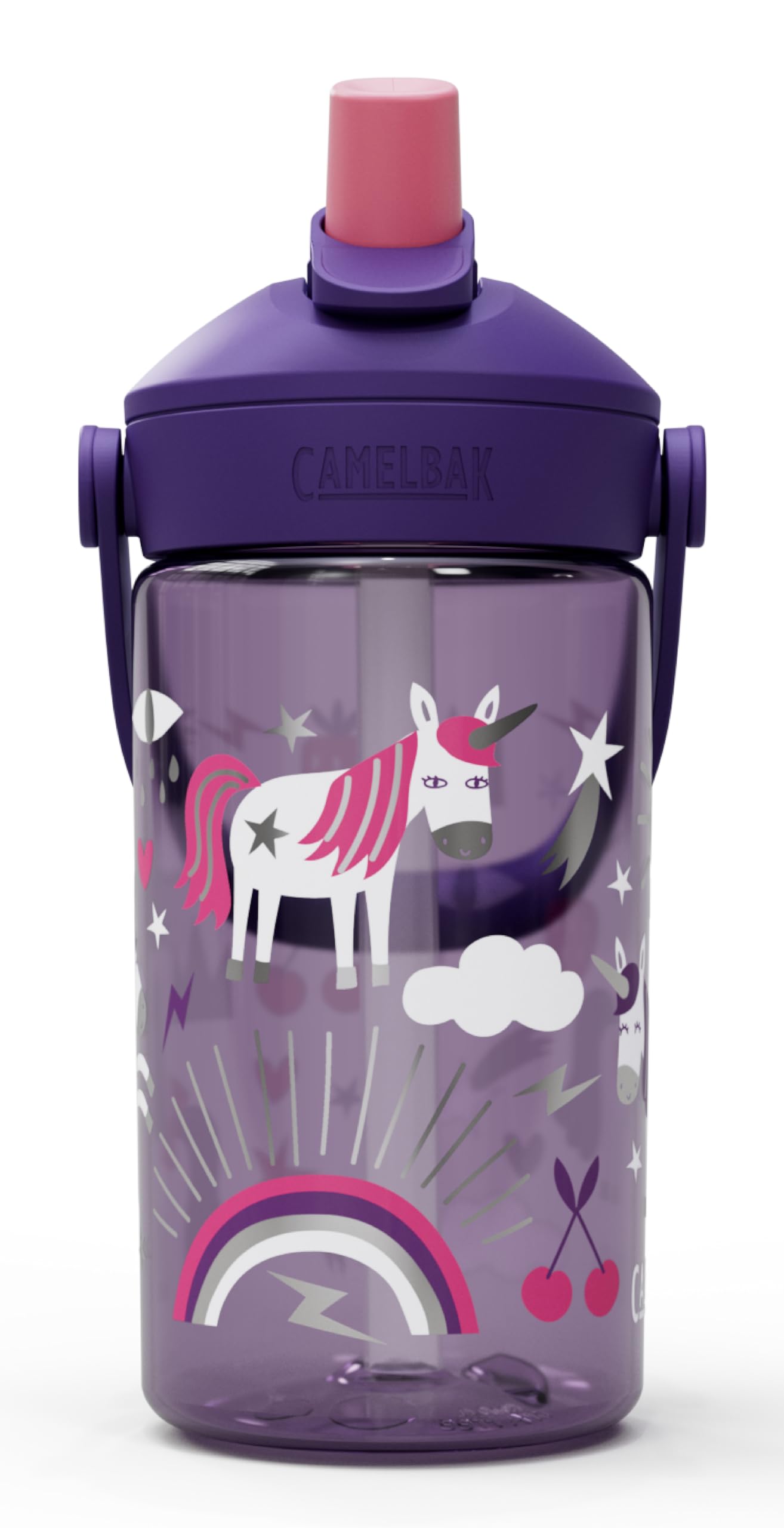 CAMELBAK THRIVE FLIP STRAW KIDS 14OZ – bouteille de sport – étanche – taille adaptée aux enfants – fermeture facile à boire – Unicorn Party, taille: OS