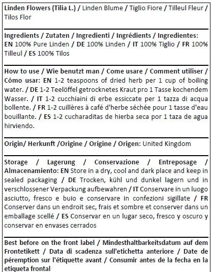 Miniatura 3 de Herba Organica Flor de tilo - Tilia L - Té de hierbas (2.12 oz)