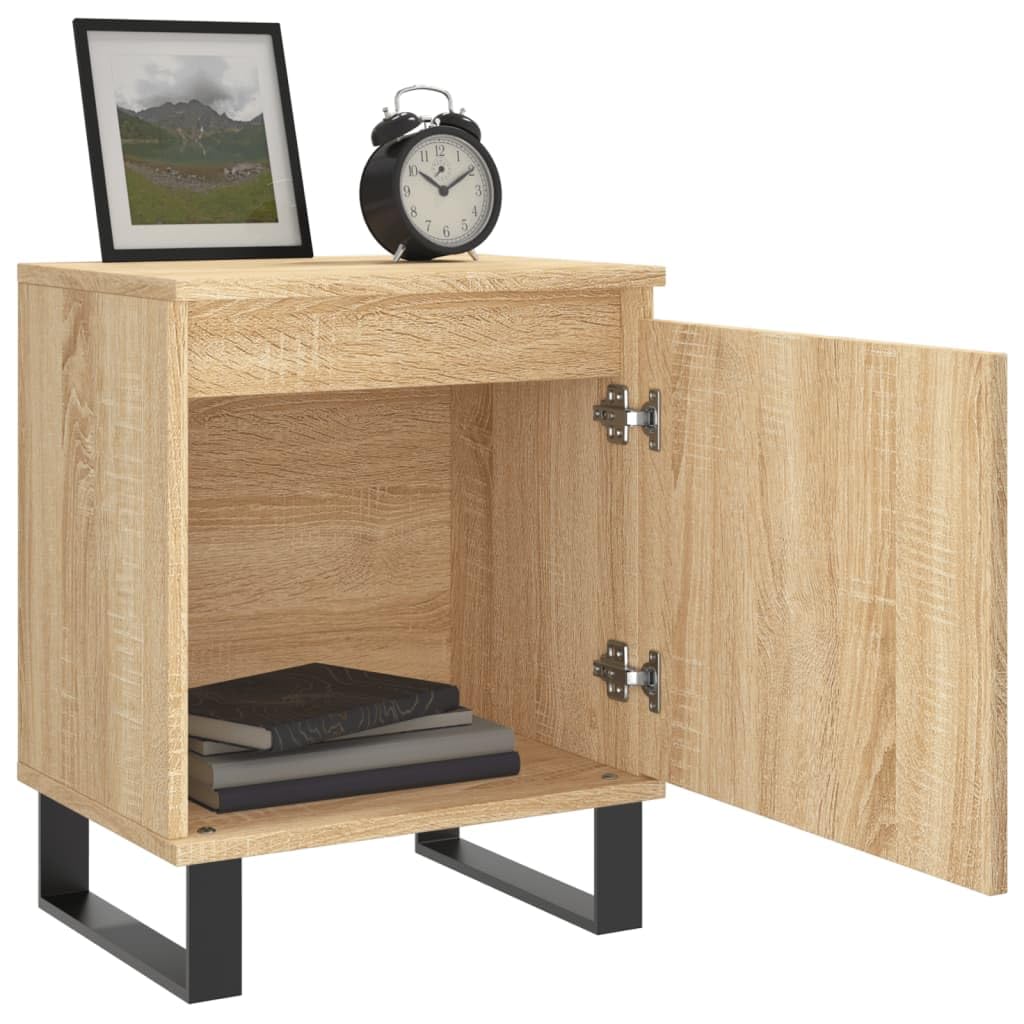 Eleganter Nachttisch aus Holzwerkstoff mit Staufach und robuster Tischplatte für Wohnzimmer und Schlafzimmer, feuchtigkeitsbeständig und stabil