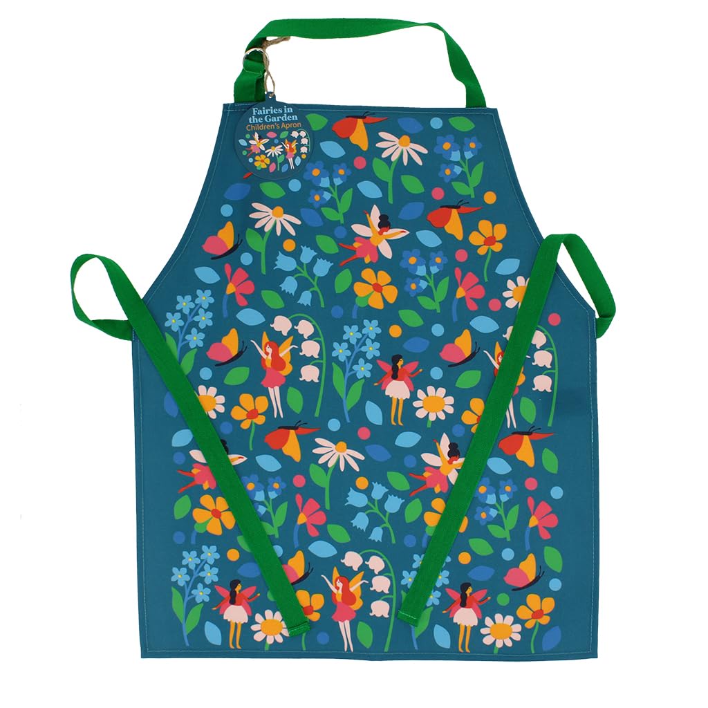 Rex London Wipeable cotton children's apron - Fairies in the Garden