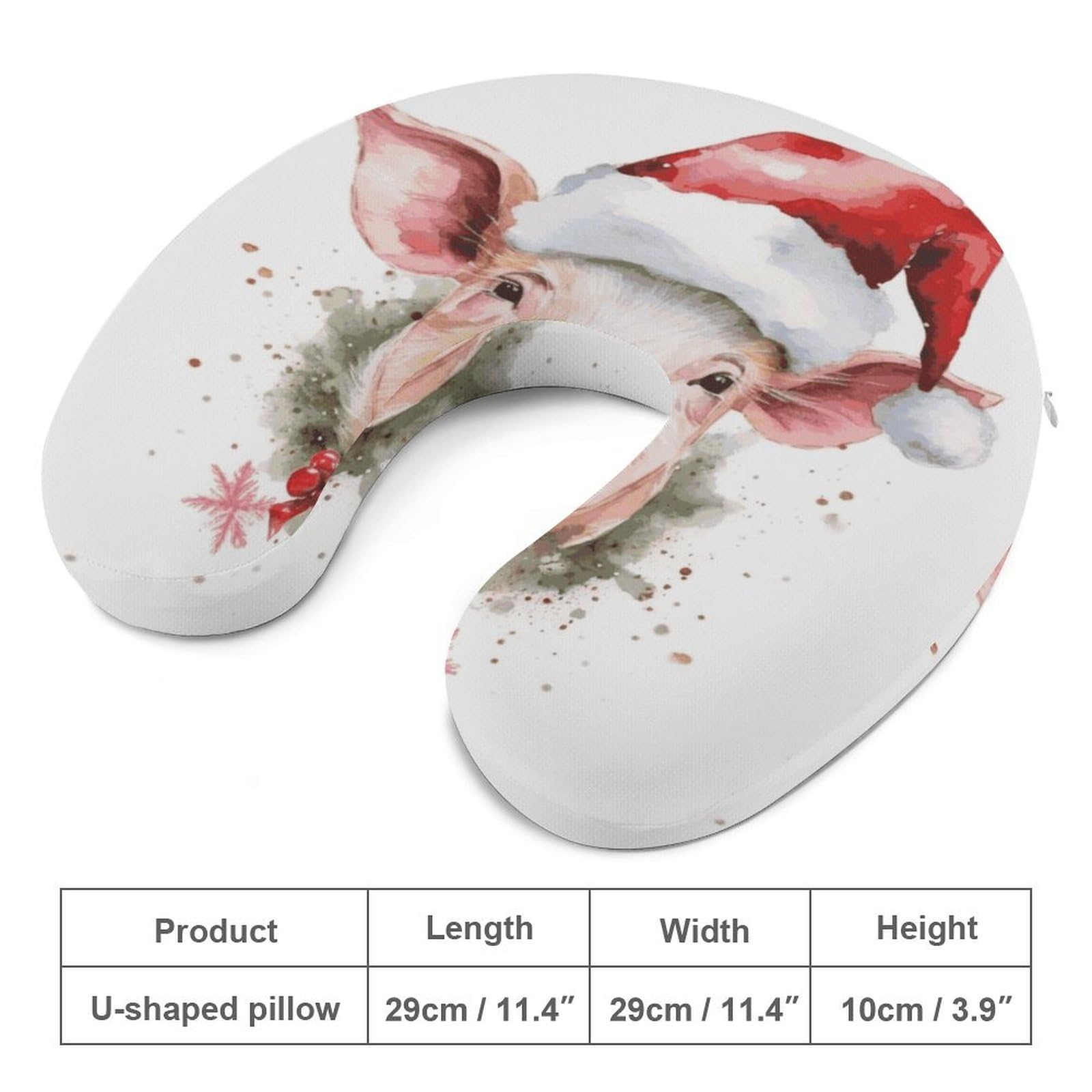 Sonriente (2) almohadas en forma de U, núcleo de almohada de espuma viscoelástica, cojín, proporciona apoyo para el cuello, almohada de viaje, adecuada para aviones, coches, hogares y