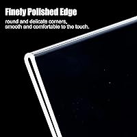 Vista 6 de Paquete de 3 soportes acrílicos de 8.5 x 11 pulgadas para marcos de fotos, plástico transparente en forma de L, soporte de letrero de plástico