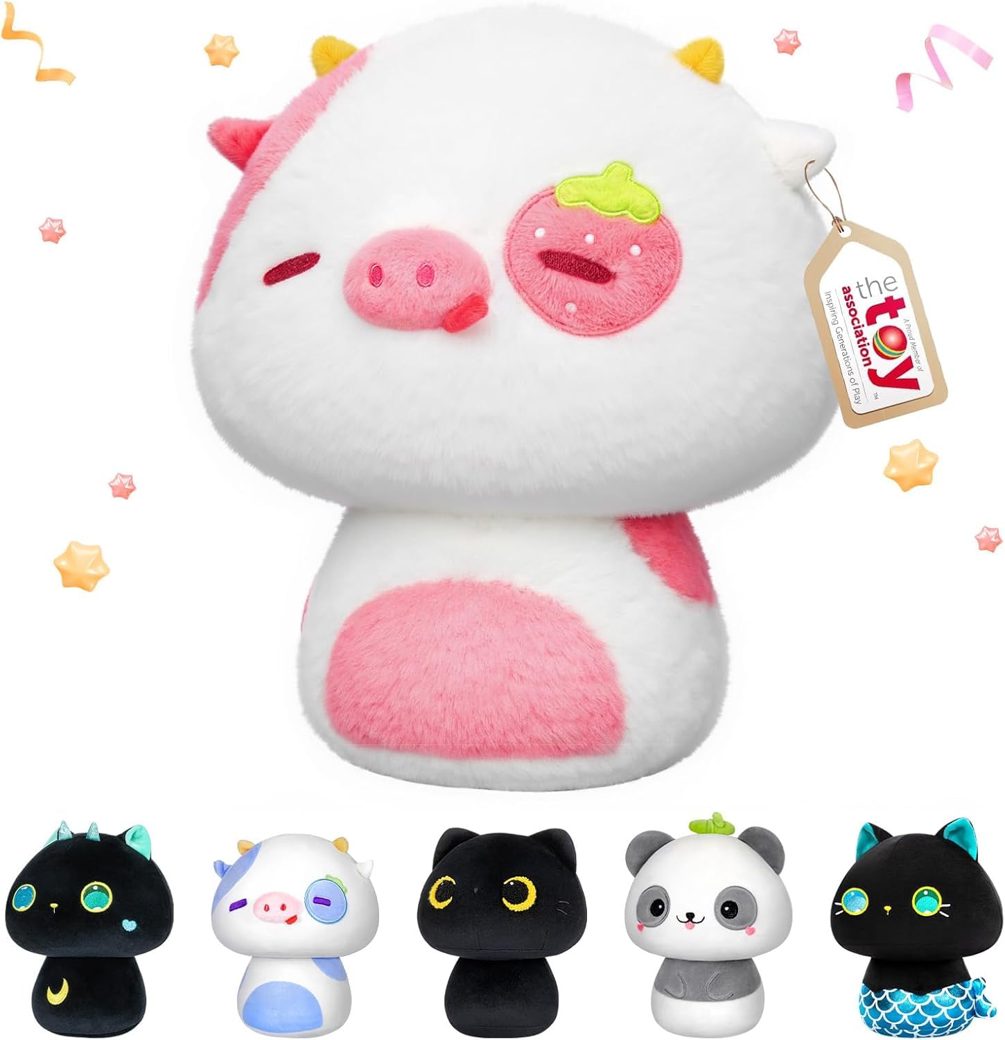 Mewaii Plush Pillow Mushroom Pillow Super Cute Stuffed Animal Cushions Hugging Toys Gift for Kids