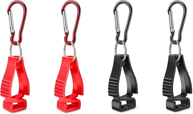 Work Gloves Clip Glove Grabber Clip Glove Clamp Safety Guard Interlock Design Glove Holder Carabiner Clips 4Pcs