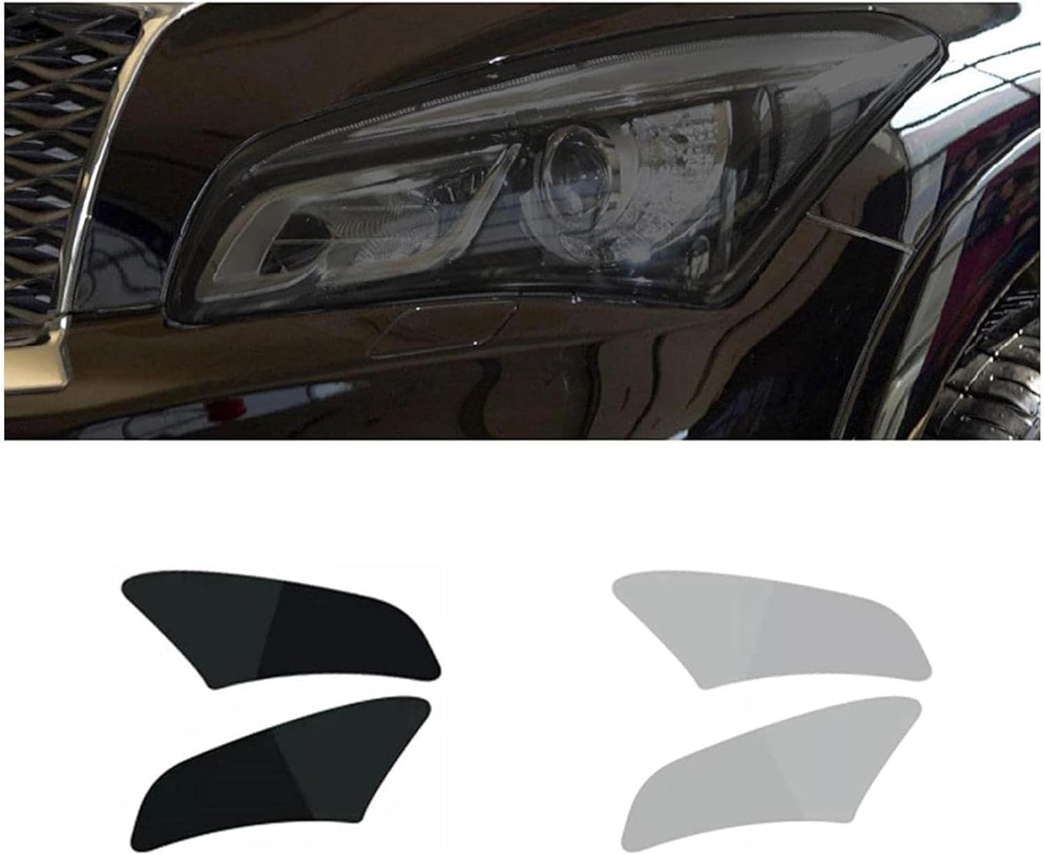 SamLng Car Front Light Film for QX80 2014-2017 Transparent Headlight Protection Sticker Car Front Headlamp Protection Film car Lights Film Headlight Anti-Scratch Non-Yellowing Protective Film