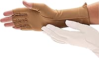 Vista 30 de Guantes terapéuticos de compresión isotoner, con dedos completos, unisex Camello